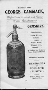 An Advert For Cammack Mineral Water